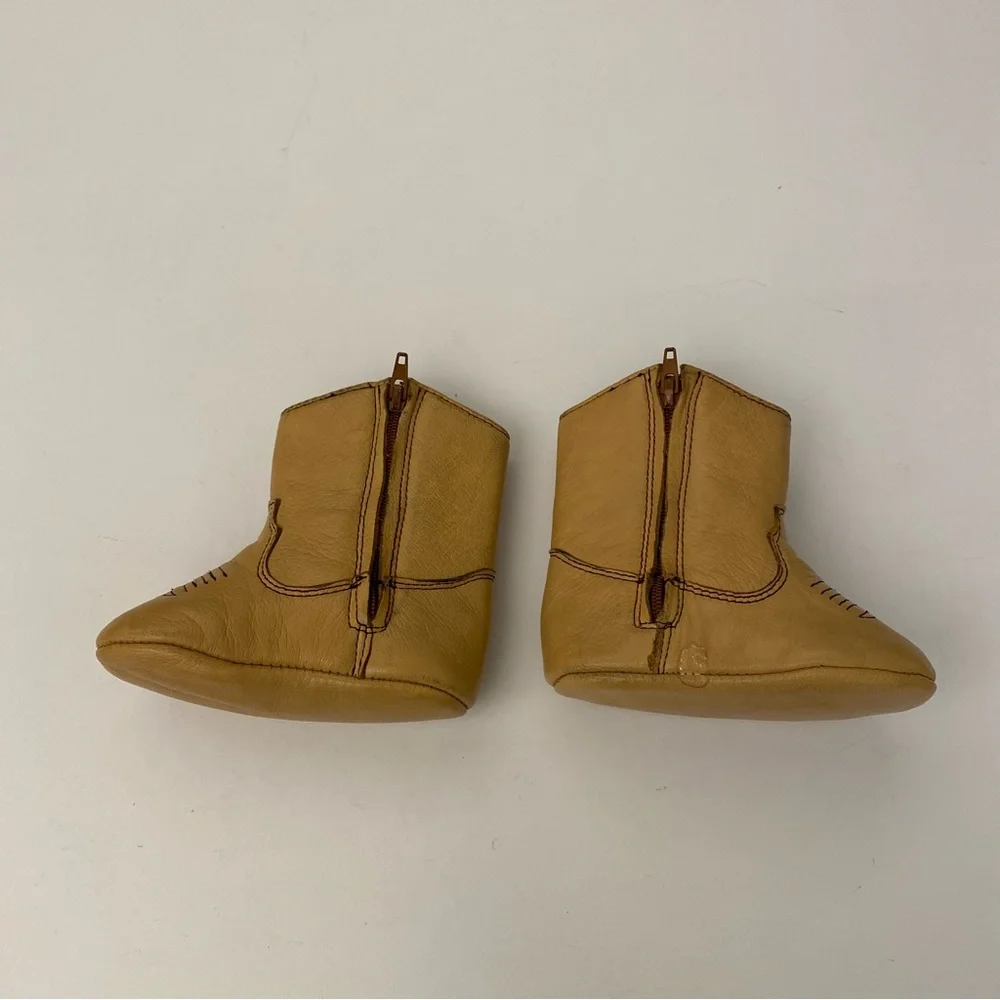 Frye || Infant Leather Rodeo Bootie Brown Tan Size 1_3